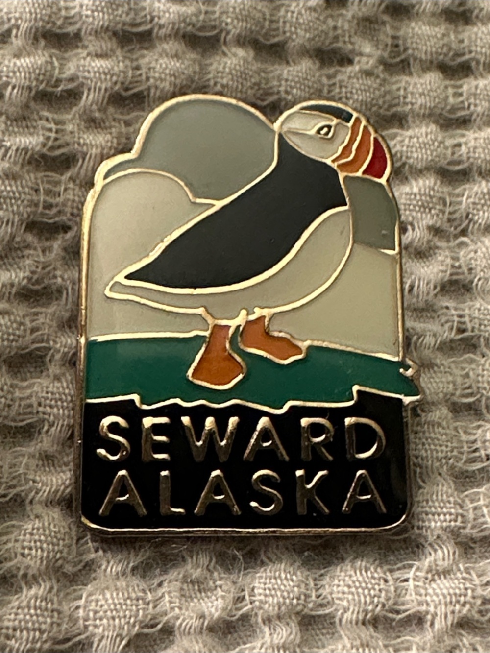 Seward Alaska Puffin Pin